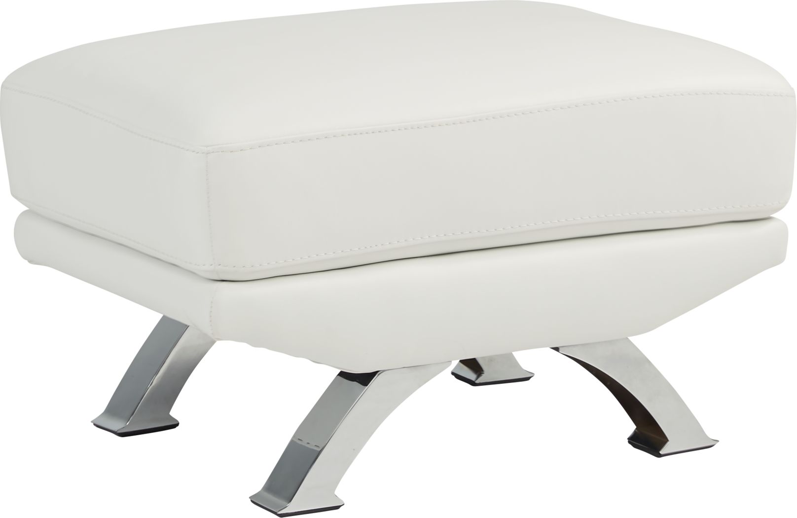sofia vergara zamora white leather ottoman rooms