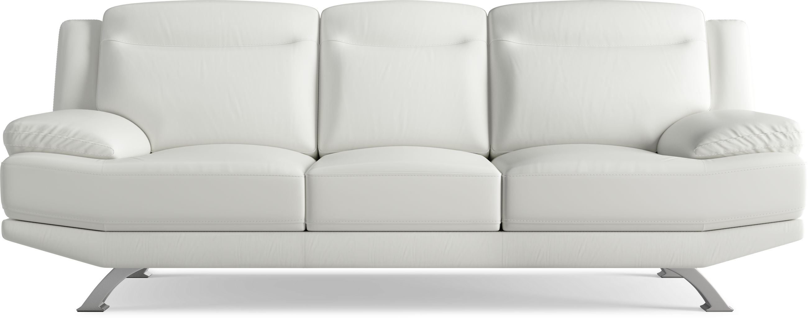 Sofia Vergara Zamora White Leather Sofa Rooms To Go