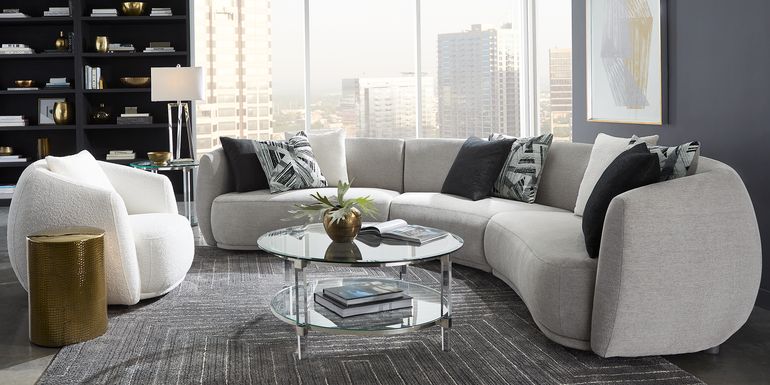 Soho Heights Gray 3 Pc Sectional