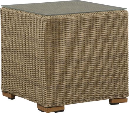 Southport Tan Outdoor End Table