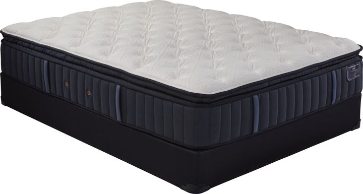 Stearns and Foster Hurston Plush Low Profile Queen Mattress Set