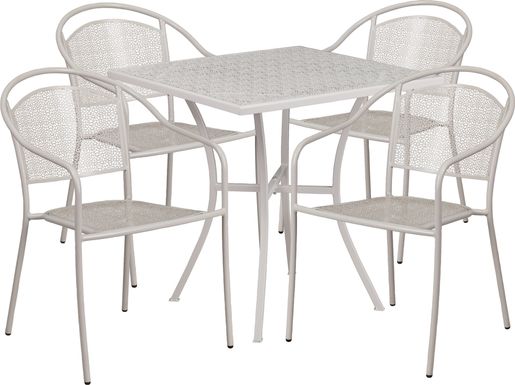 Summer Haven Light Gray 5 Pc 28 in. Square Patio Set