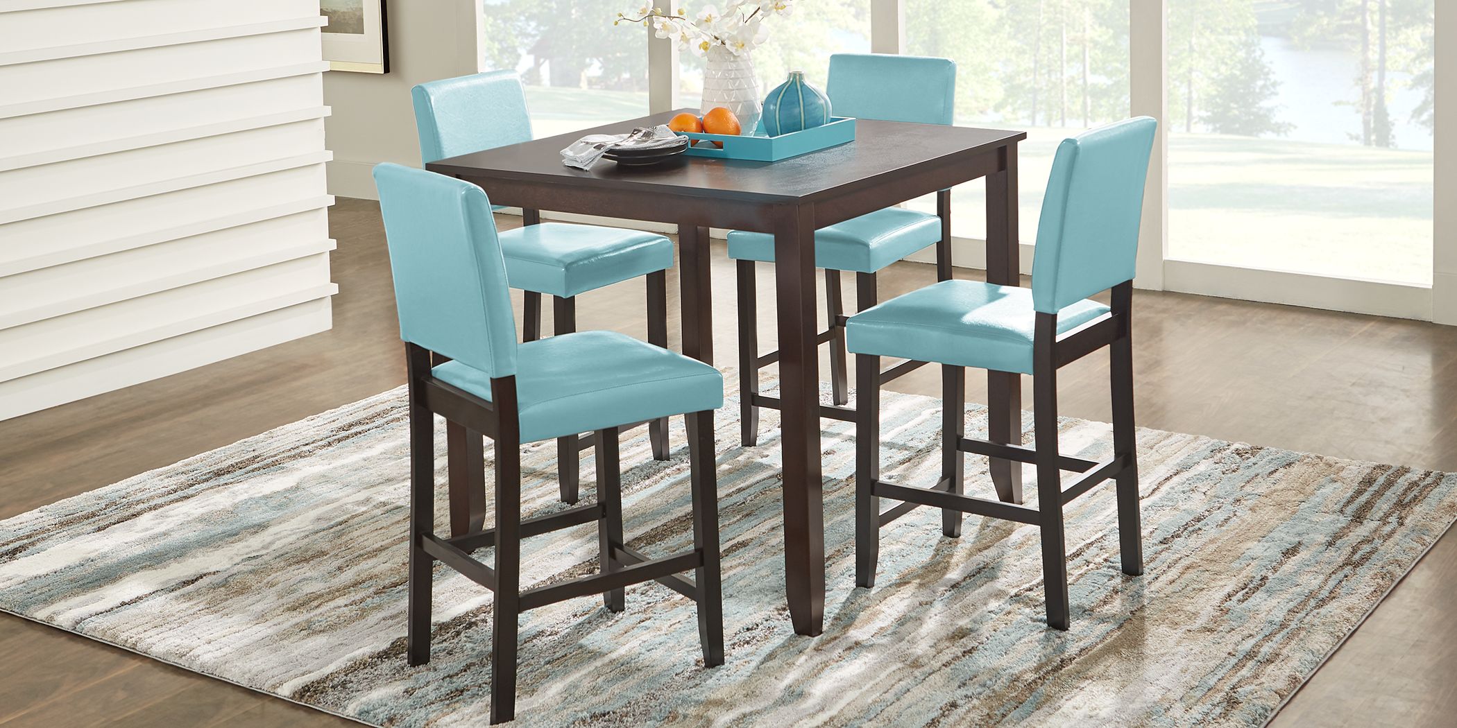 Blue Dining Room Table Sets, Blue Kitchen Table And Chairs Set