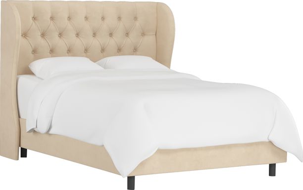 Sweet Comfort Linen King Upholstered Bed