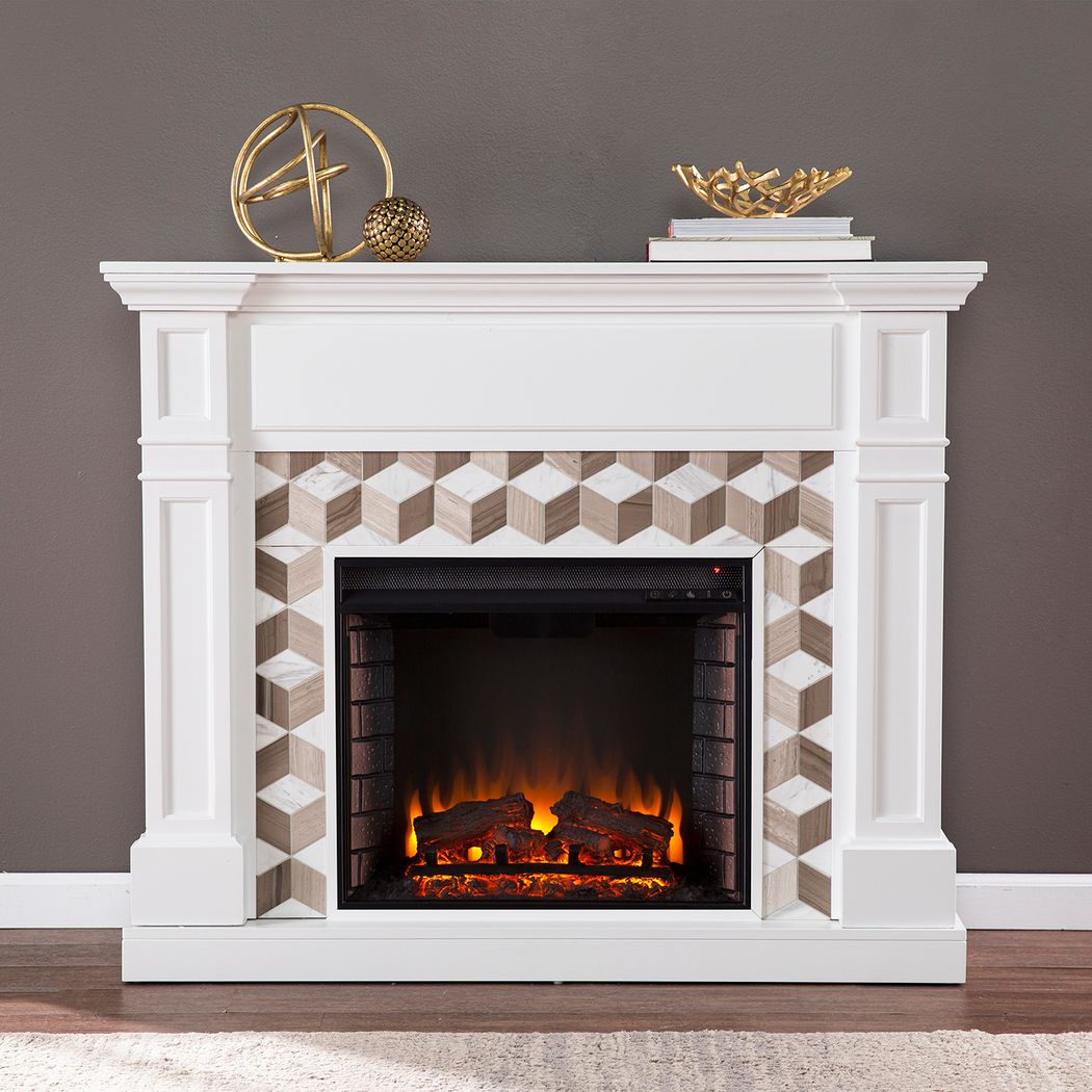 White Fireplace TV Consoles