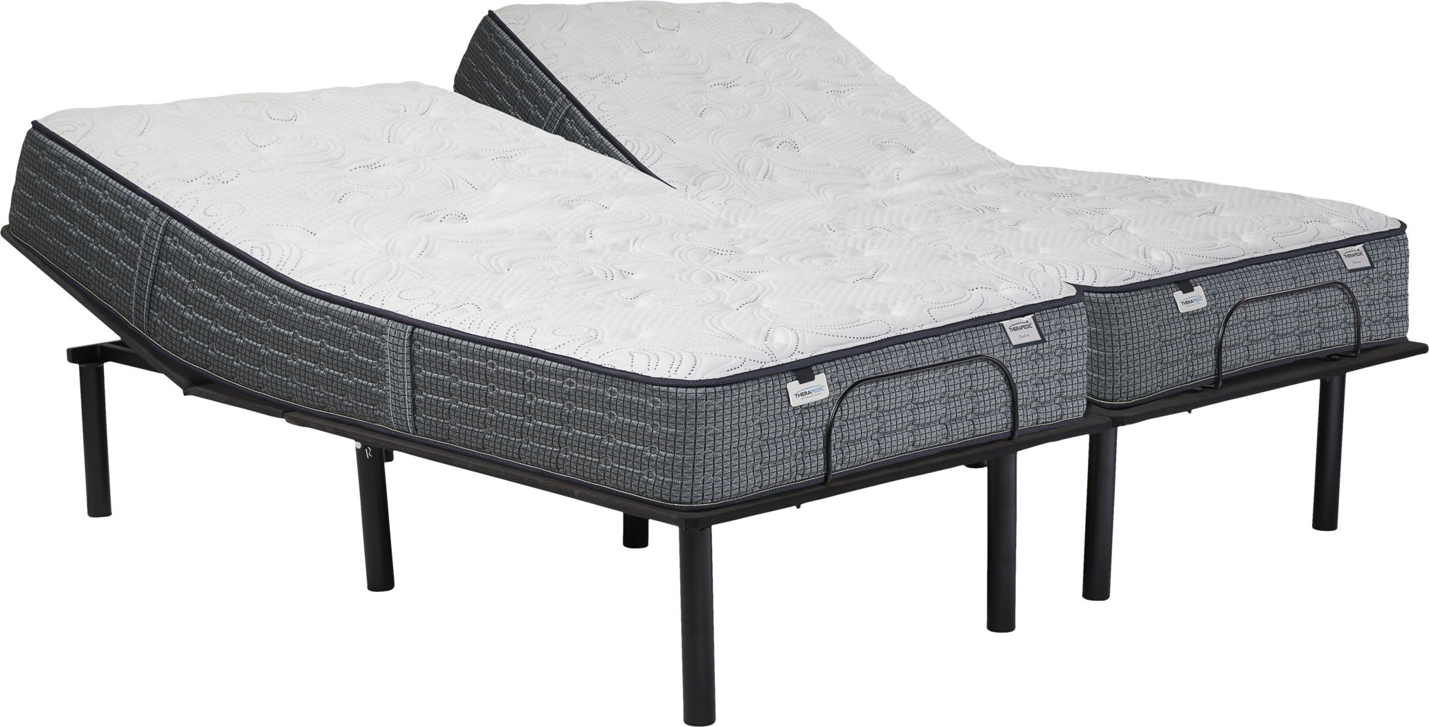 adjustable split cal king bed base with mattress