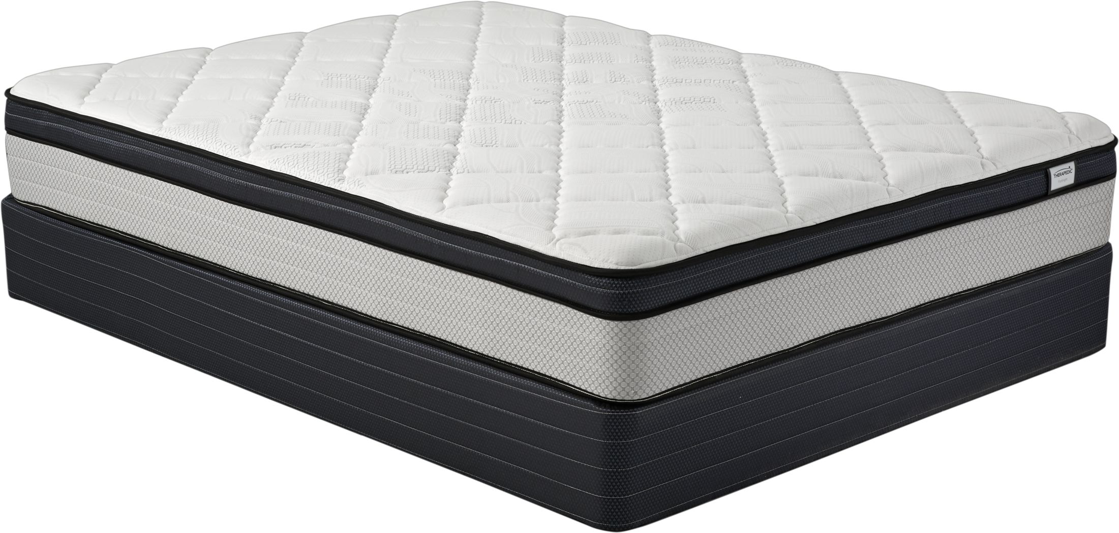 therapedic fortnight low profile queen mattress set