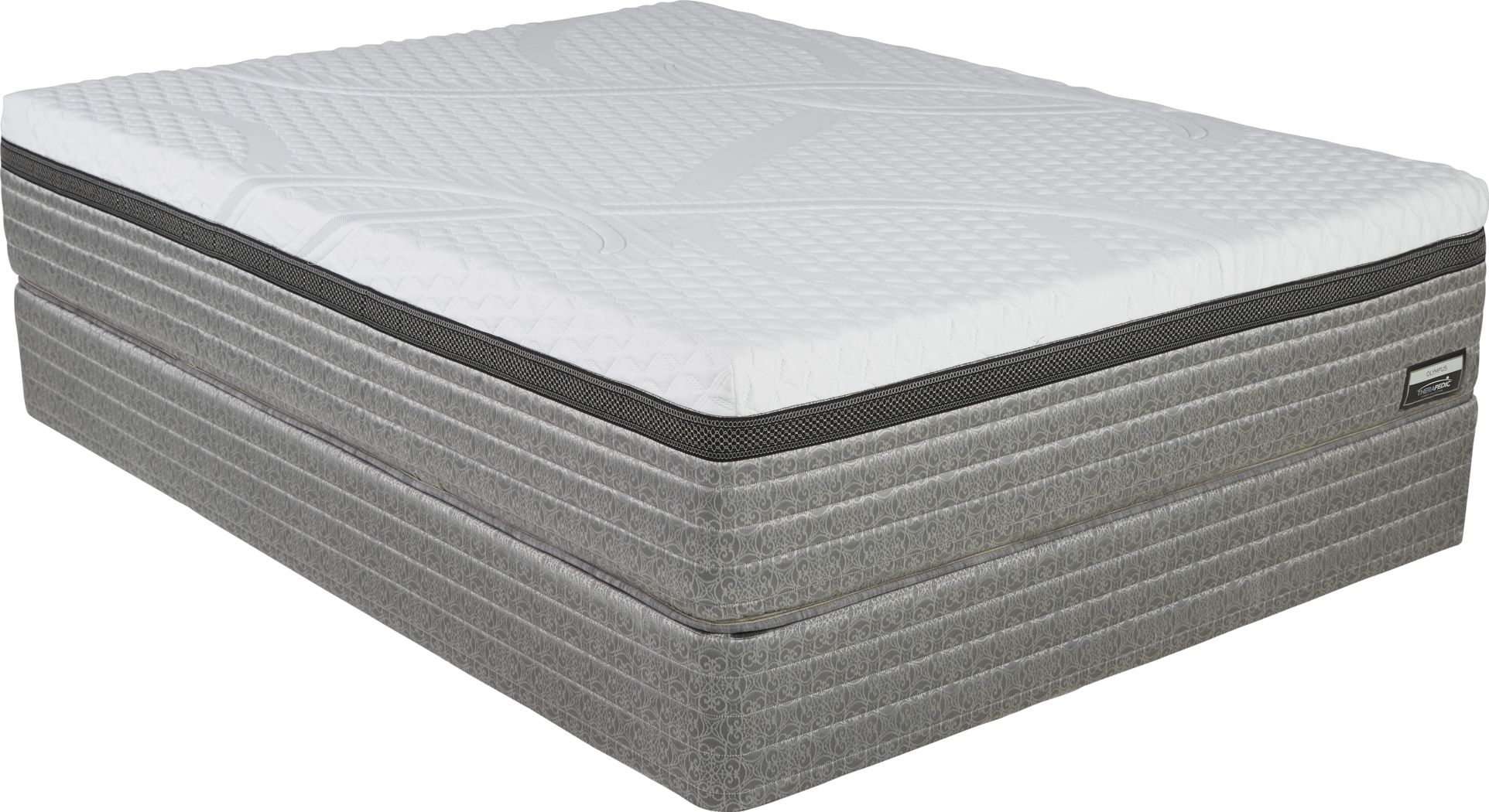 Therapedic Olympus Low Profile Queen Mattress Set Rooms To Go