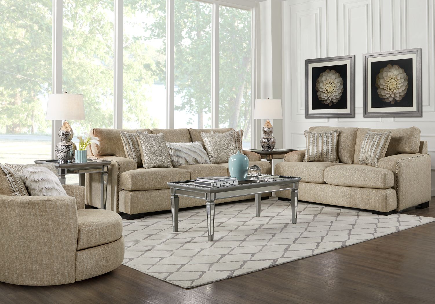 Thessaly Beige 2 Pc Living Room - Rooms To Go