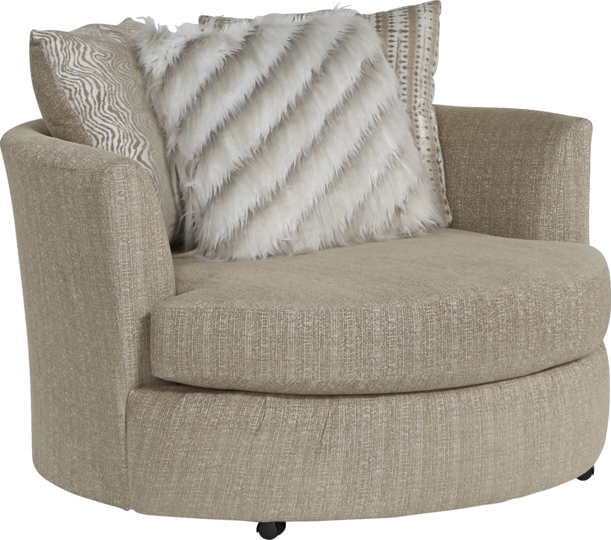 Thessaly Beige Swivel Chair Rooms To Go