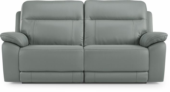 Torini Blue Leather Reclining Sofa