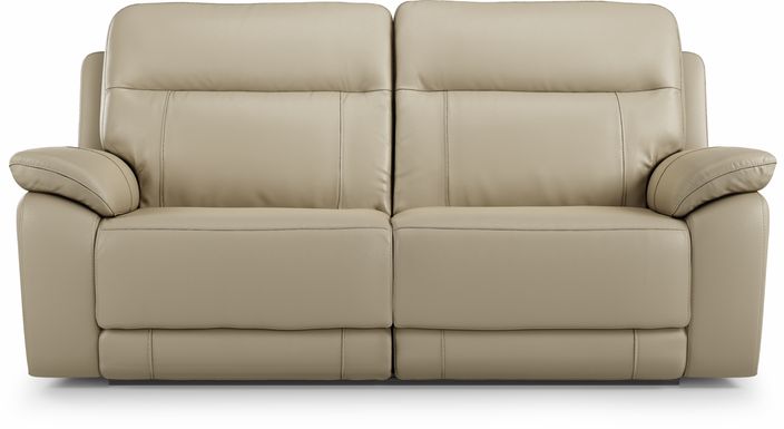 Torini Cream Leather Reclining Sofa