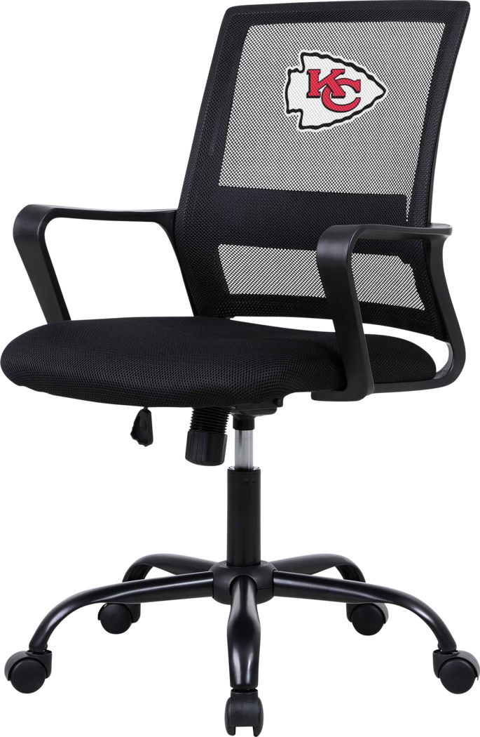 Tough Match NFL Kansas City Chiefs Black Desk Chair Rooms To Go