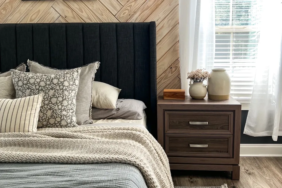 rustic nightstand