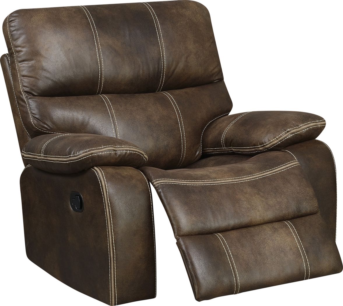 Leather Fabric Brown Reclining Chairs, Brown Leather Rocker Recliner