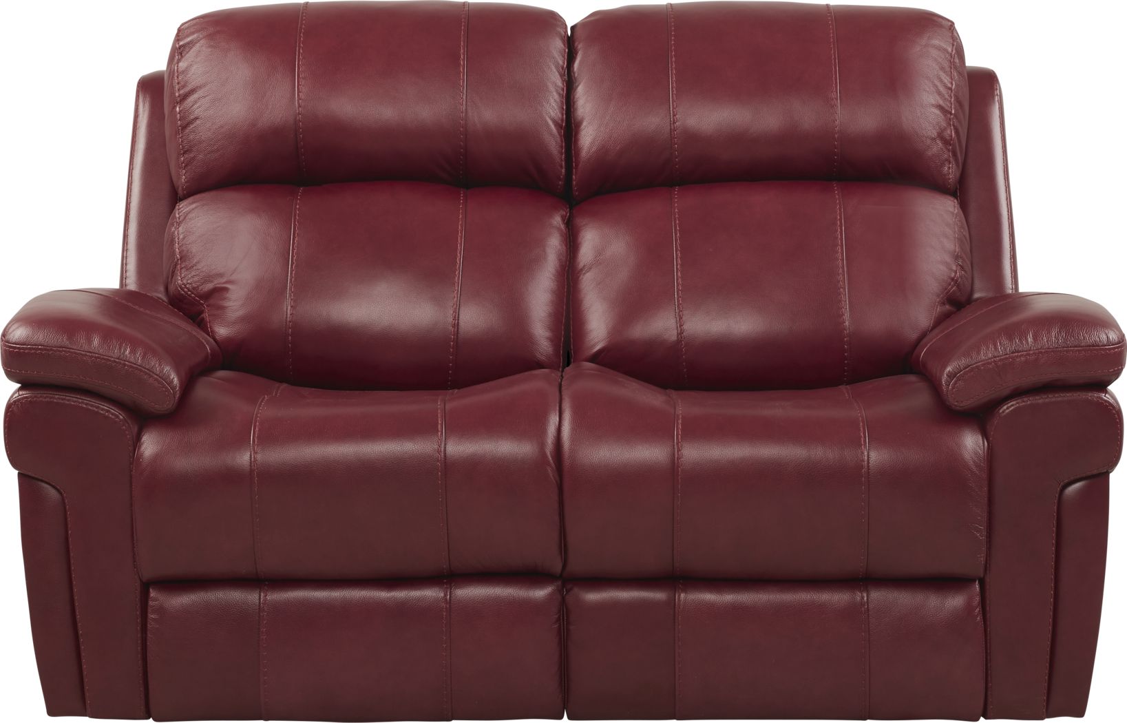 Trevino Burgundy Leather Loveseat Rooms To Go