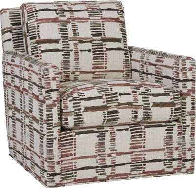 Cindy Crawford Home Tribeca Loft Beige Accent Swivel Chair