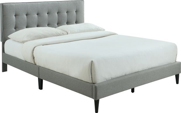Tubae Gray Upholstered Queen Bed