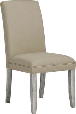 Tulip Portobello Side Chair with Gray Legs