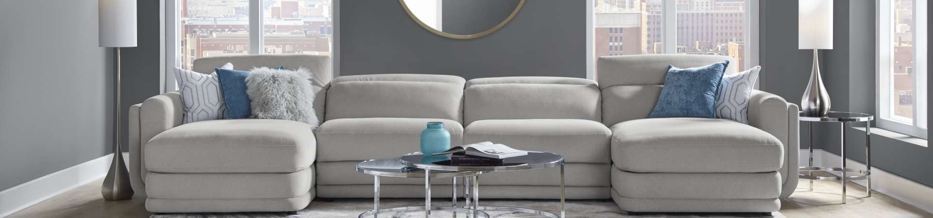 Gray sectional sofa