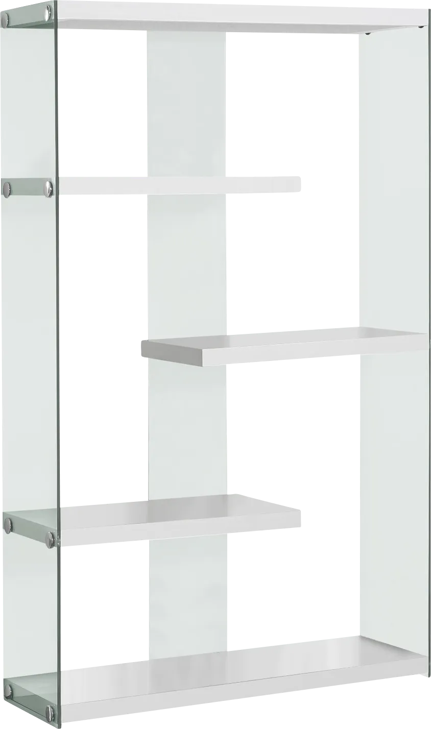 Ravine White Bookcase