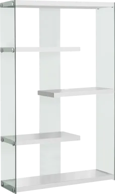 Ravine White Bookcase