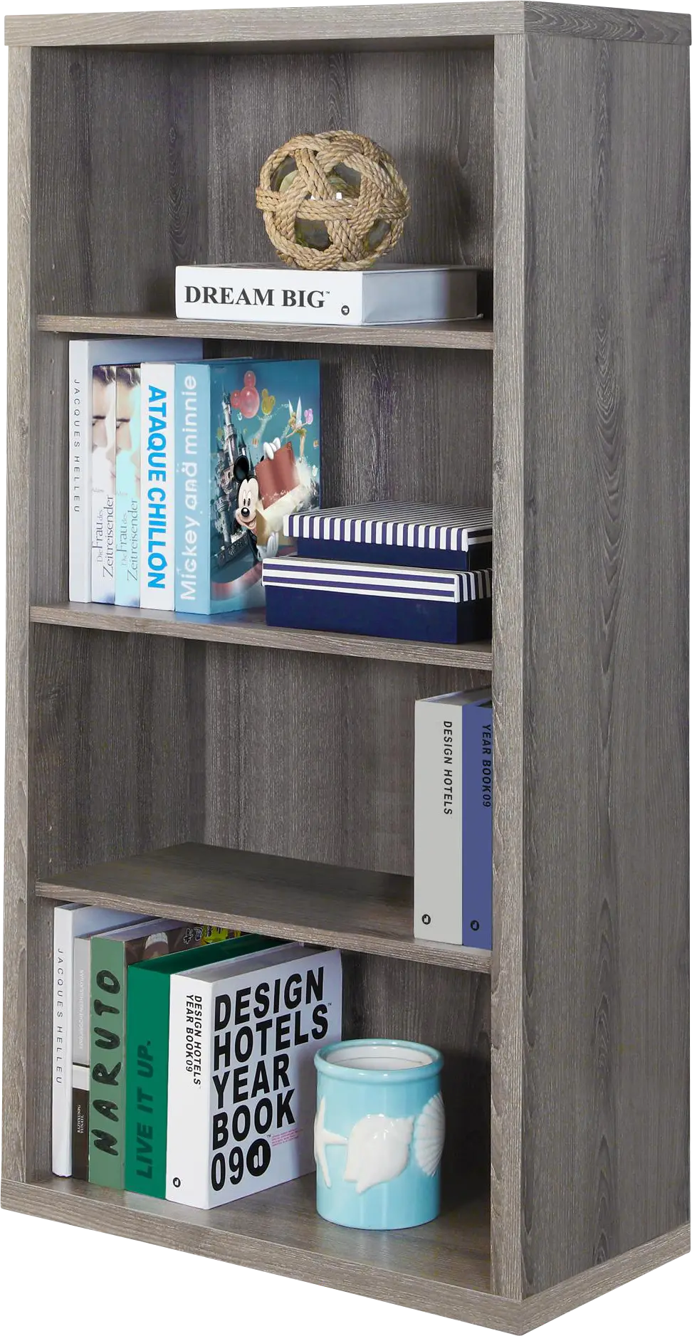 Tarpley Taupe Bookcase