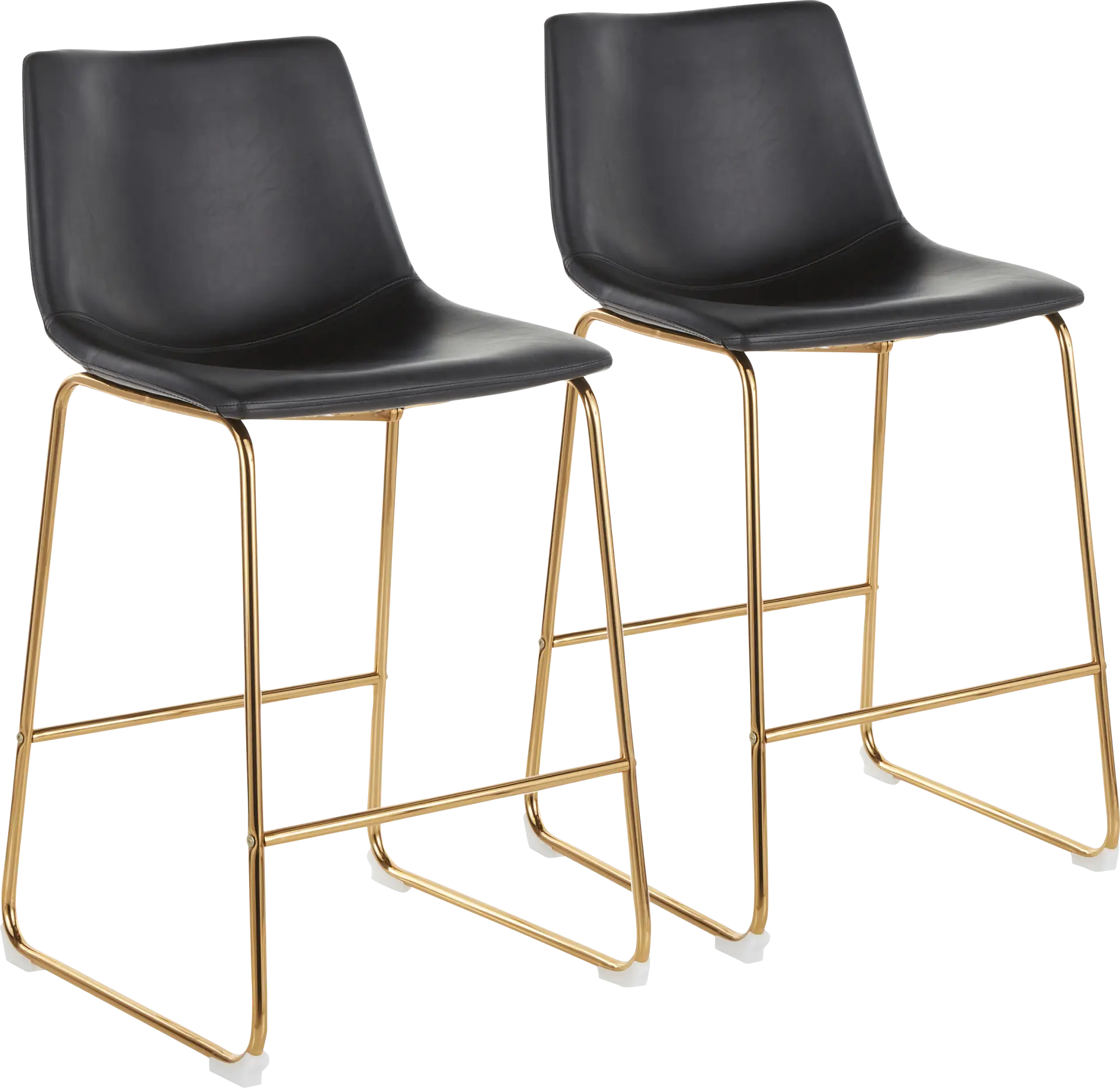 Dryades Black Counter Height Stool, Set of 2