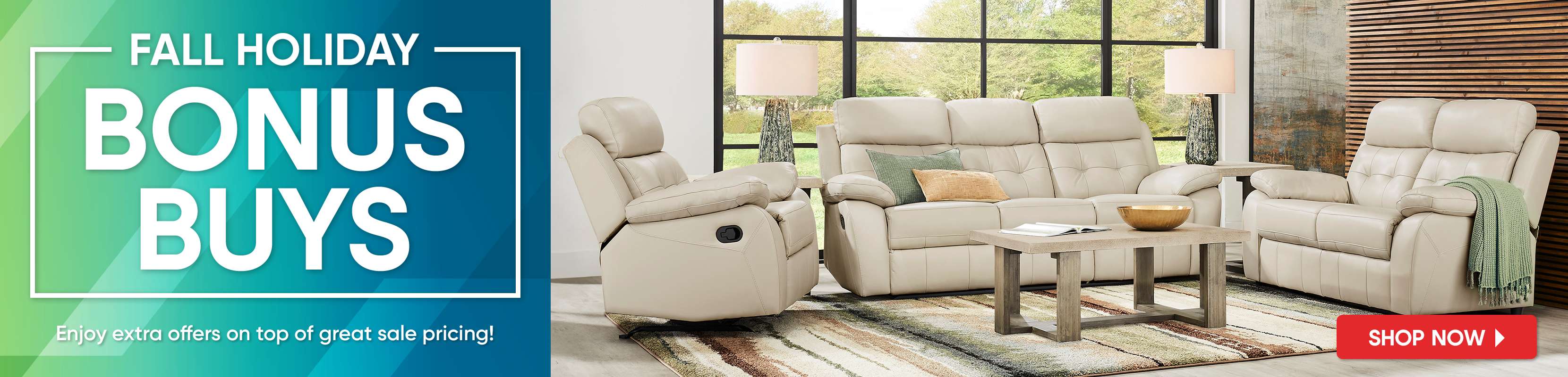 FALL HOLIDAY BONUS BUYS. Enjoy extra offers on top of great sale pricing! Shop Now.
