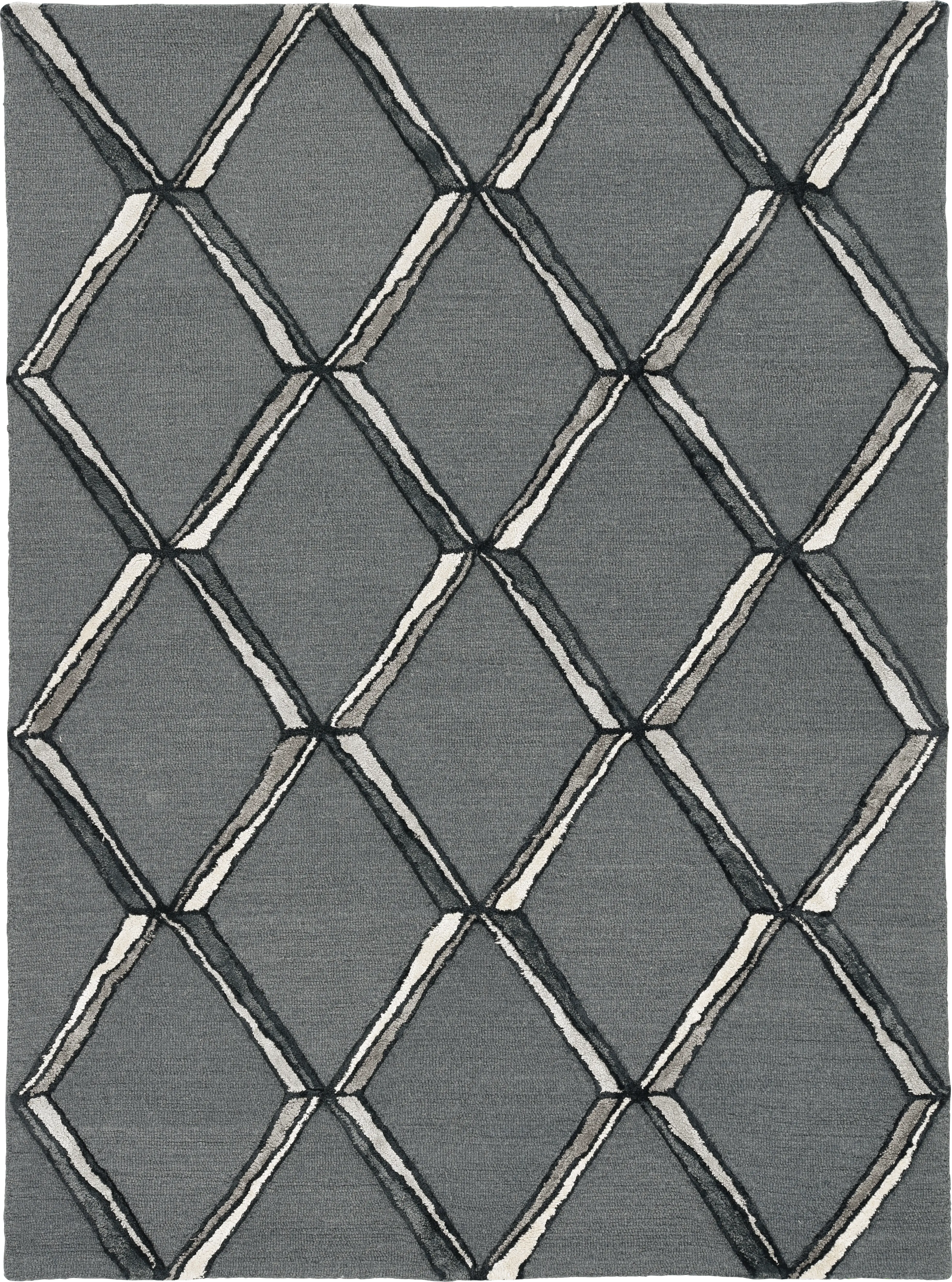 Kids Diamond Basic Gray 5' x 7' Rug - Thumbnail - Image 1