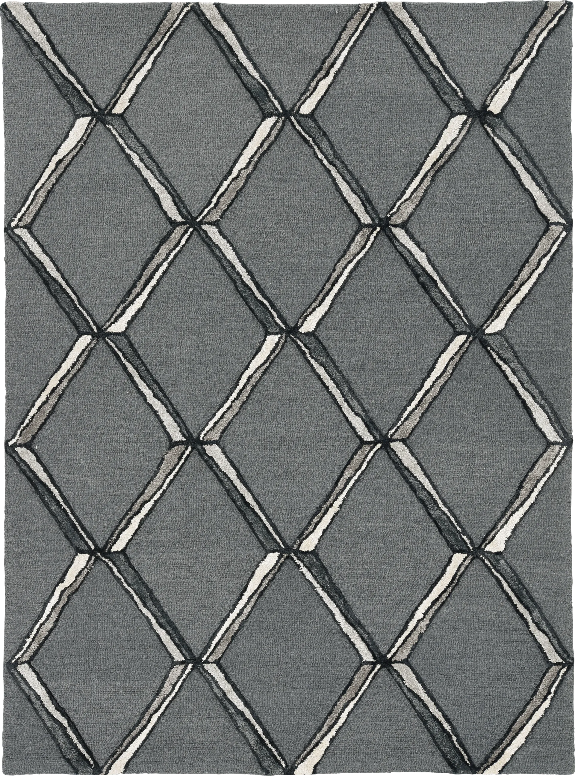 Kids Diamond Basic Gray 5' x 7' Rug - Image 1