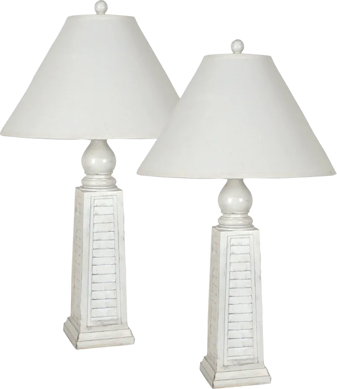 Boyd Town White Lamp, Set of 2