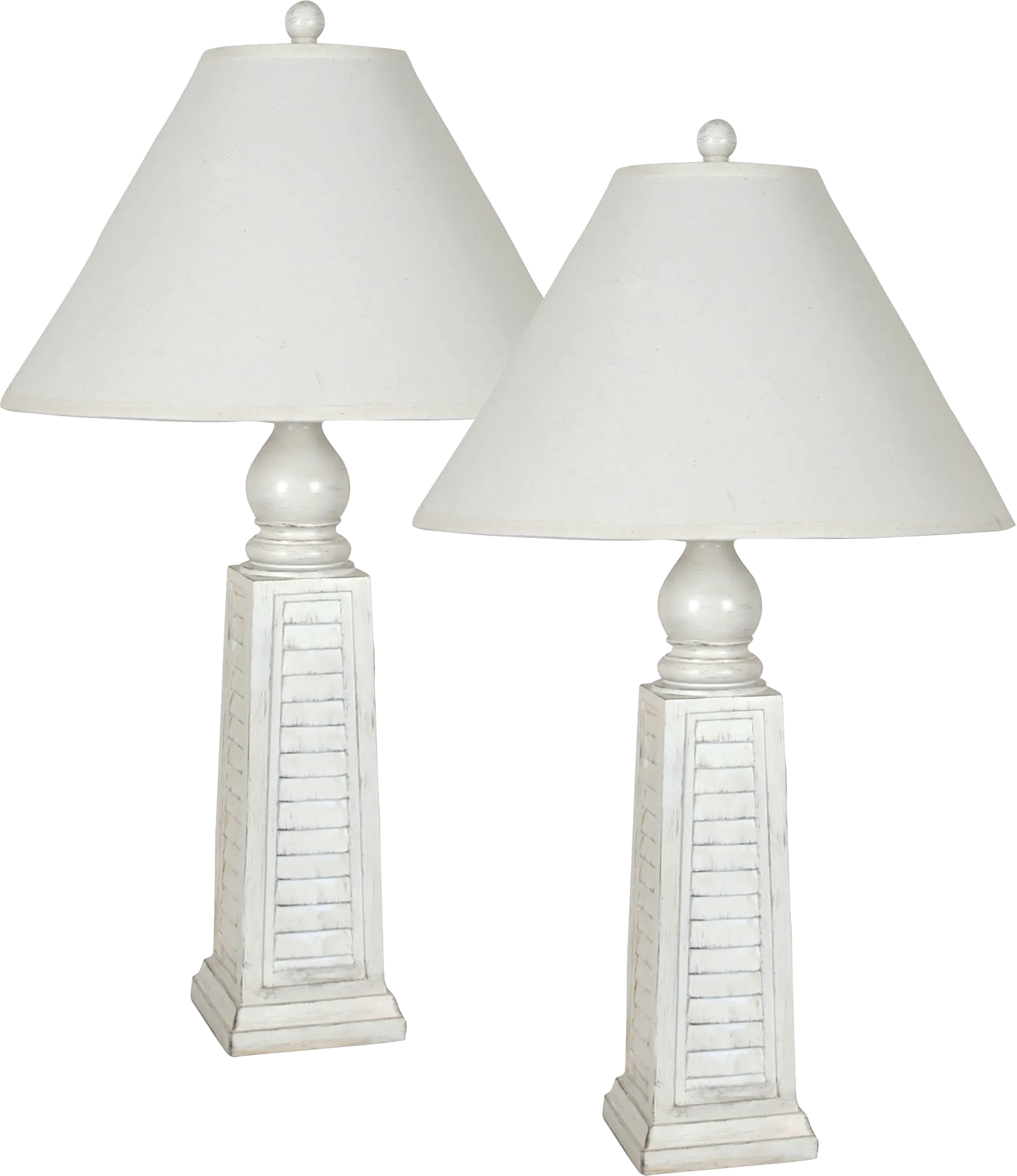 Boyd Town White Lamp, Set of 2 - Image 1