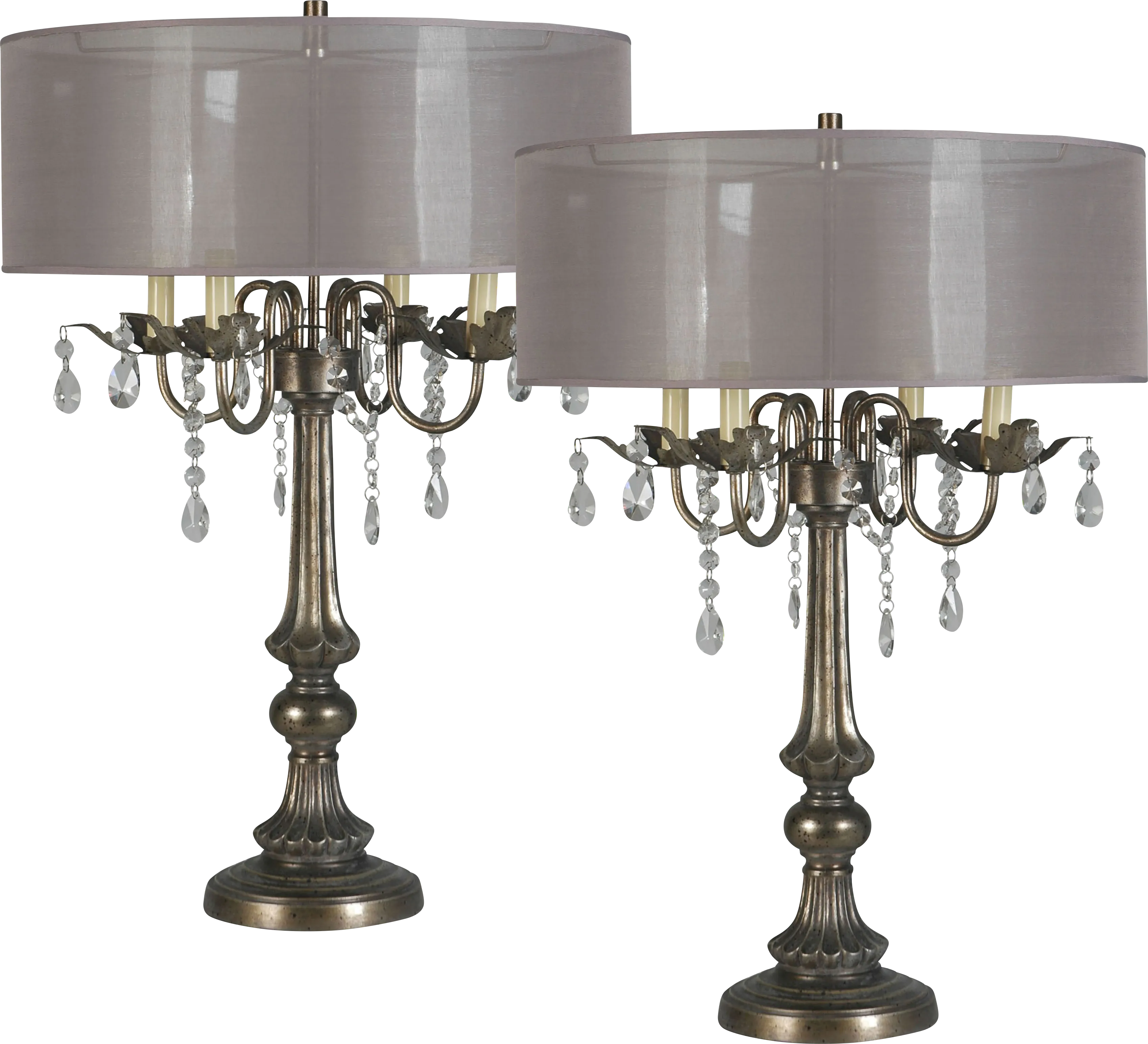 Parson Bloom Silver Lamp, Set of 2 - Thumbnail - Image 1