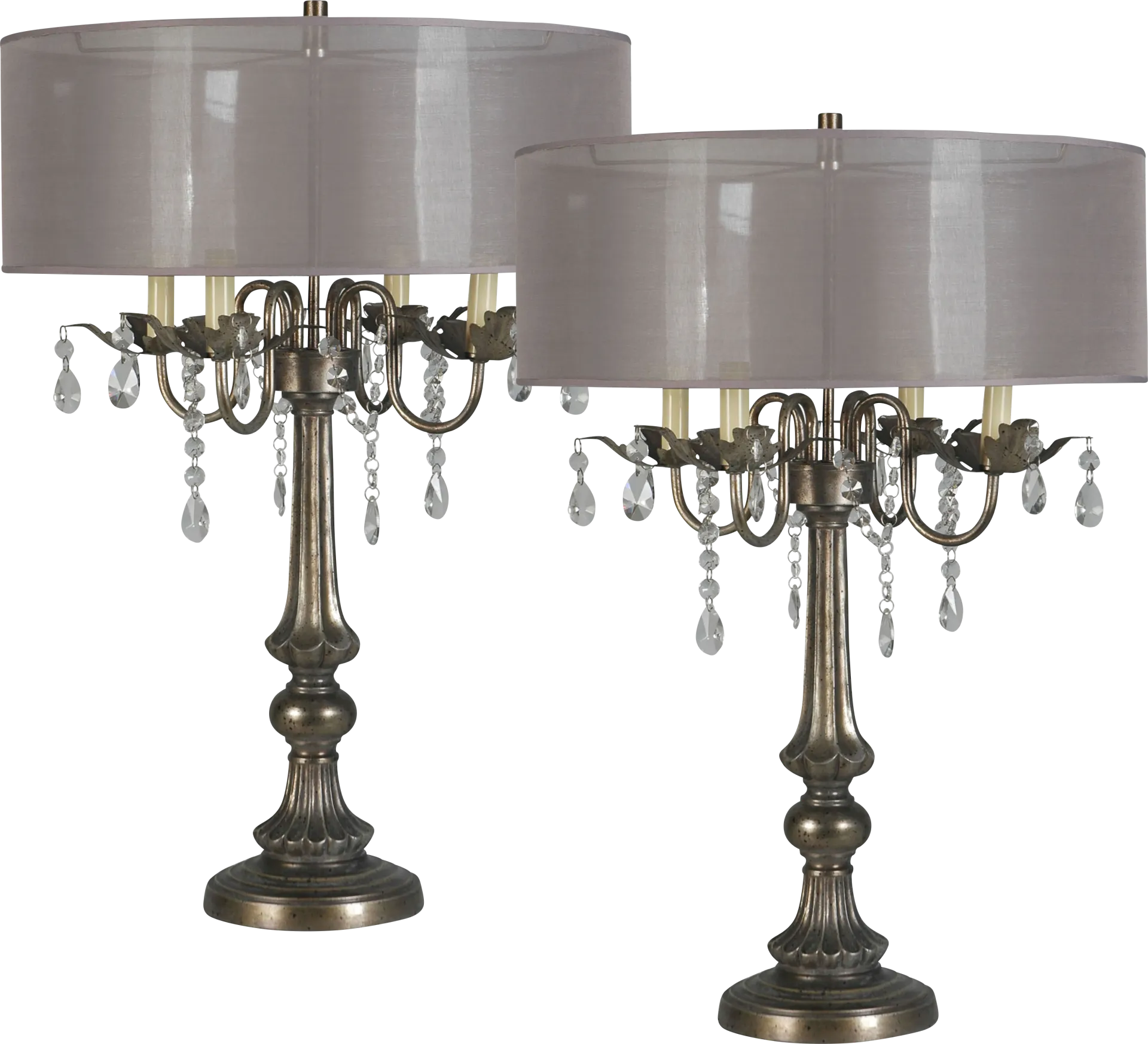 Parson Bloom Silver Lamp, Set of 2 - Image 1