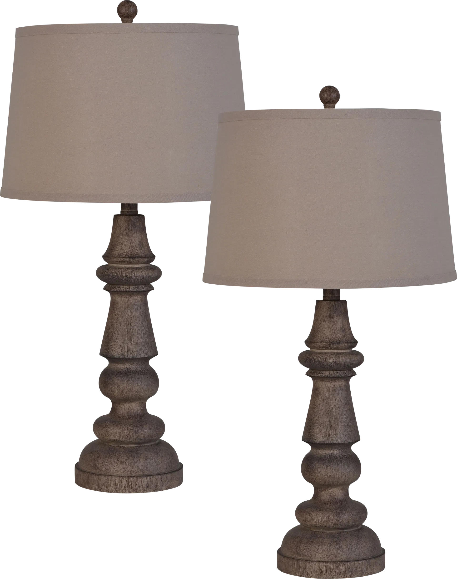 Allston Drive Brown Table Lamps, Set of 2 - Image 1