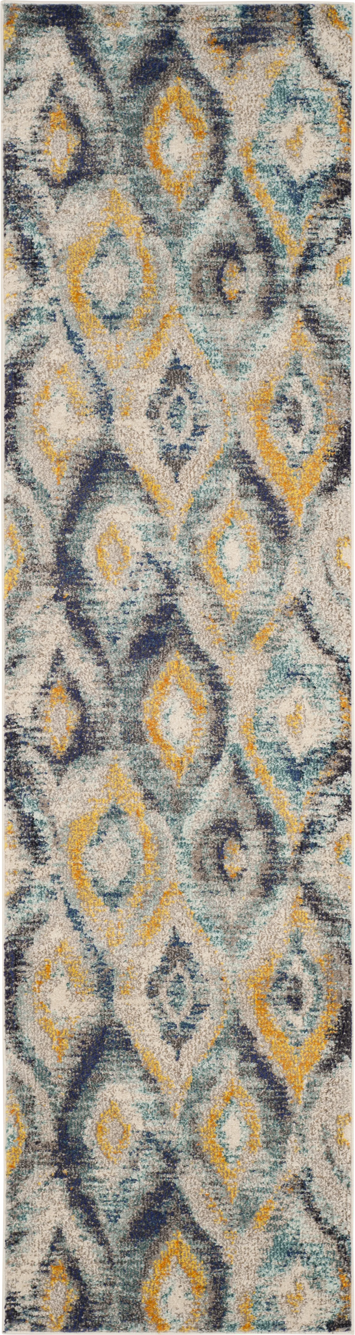 Midway Bay Blue 2'2 x 10' Runner Rug - Image 1
