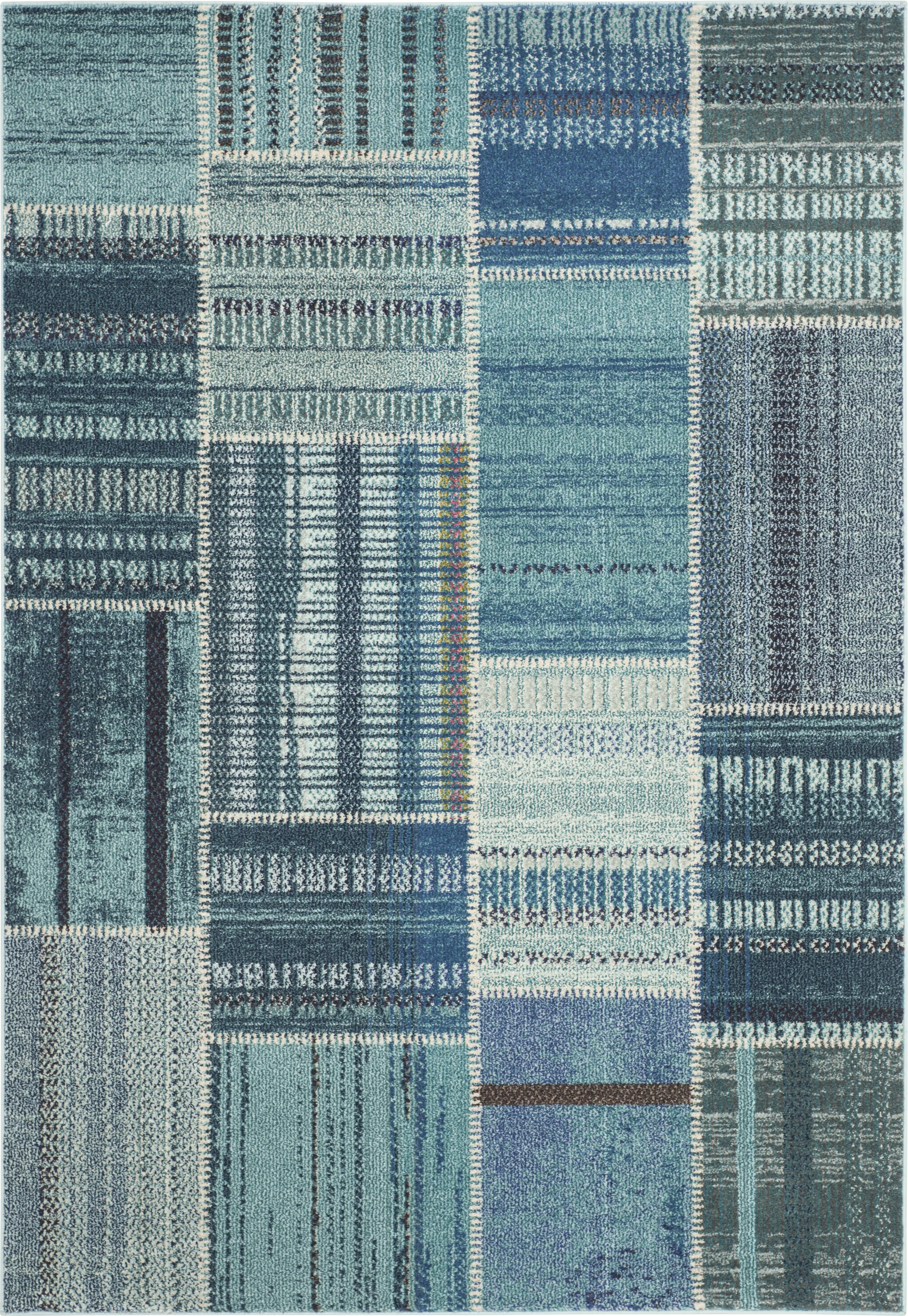 Brooten Blue 6'7 x 9'2 Rug - Thumbnail - Image 1