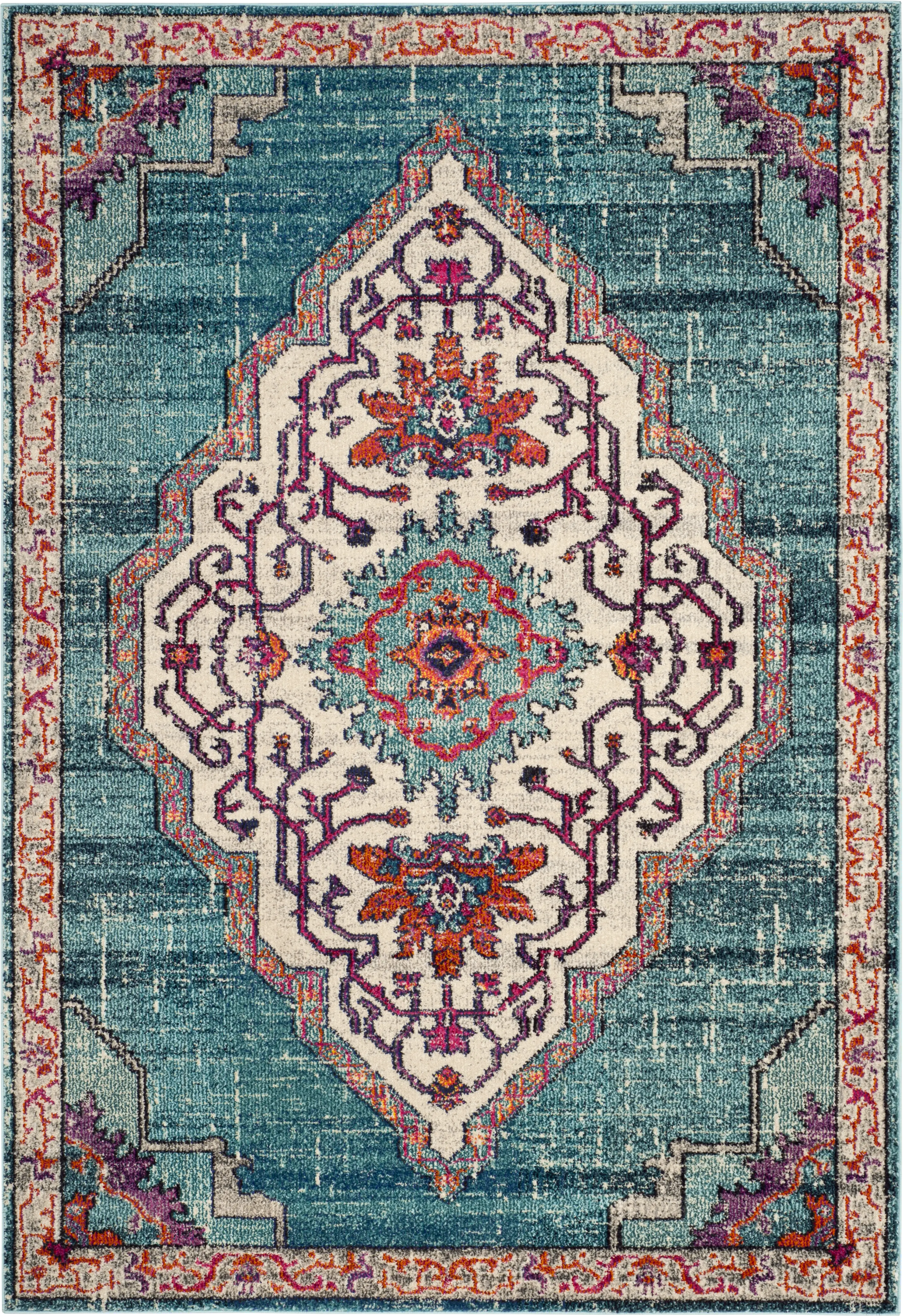 Featherbrook Blue 6'7 x 9'2 Rug - Thumbnail - Image 1