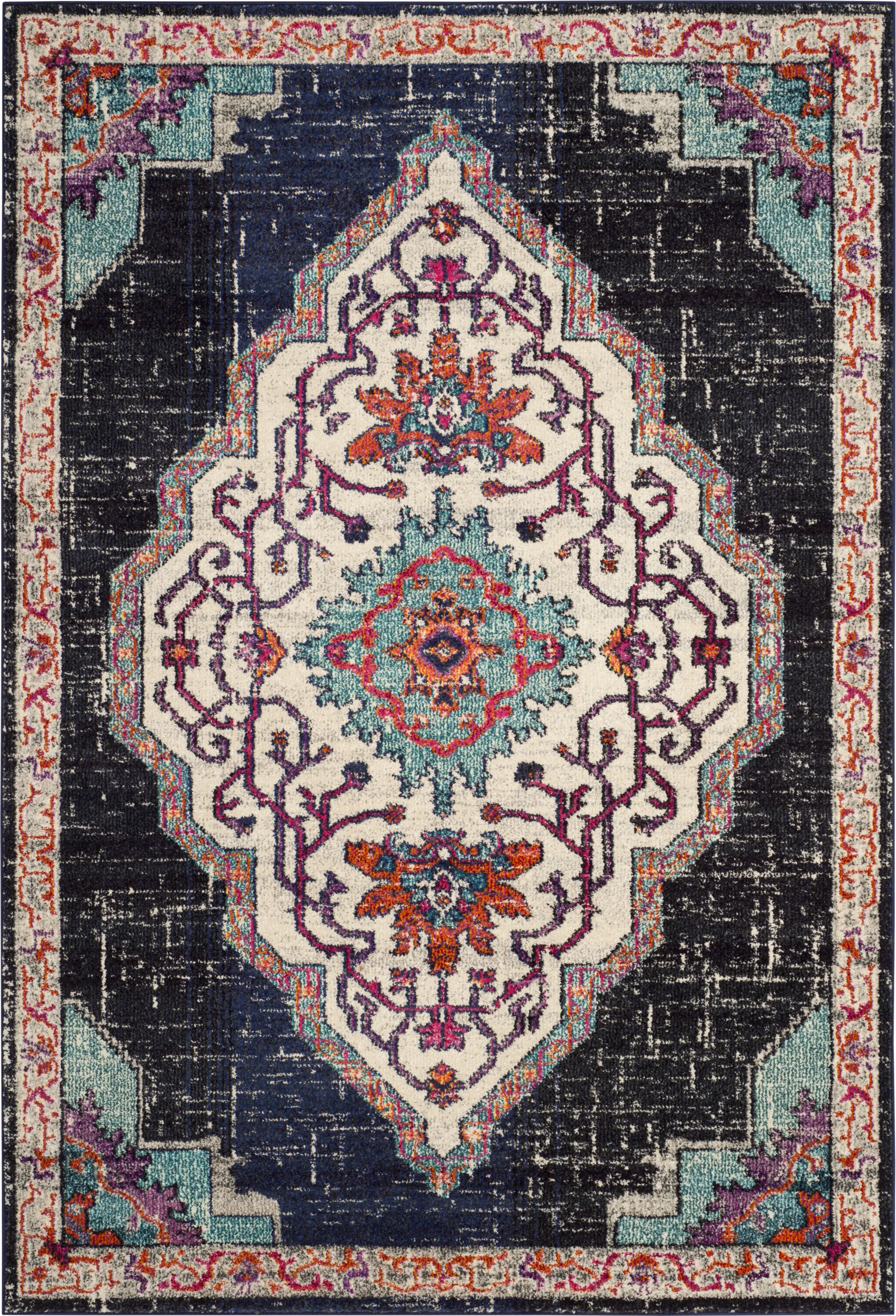 Featherbrook Black 6'7 x 9'2 Rug - Image 1