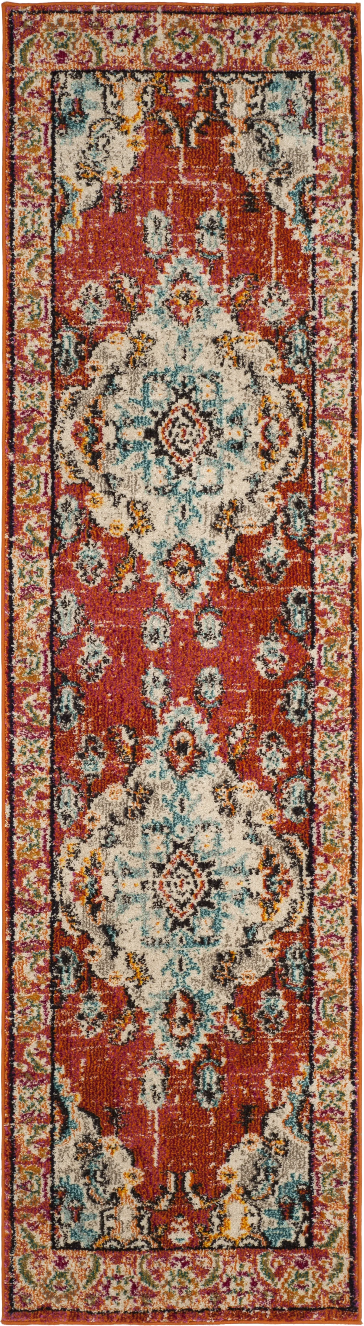 Jailyn Orange 2'2 x 10' Runner Rug - Thumbnail - Image 1