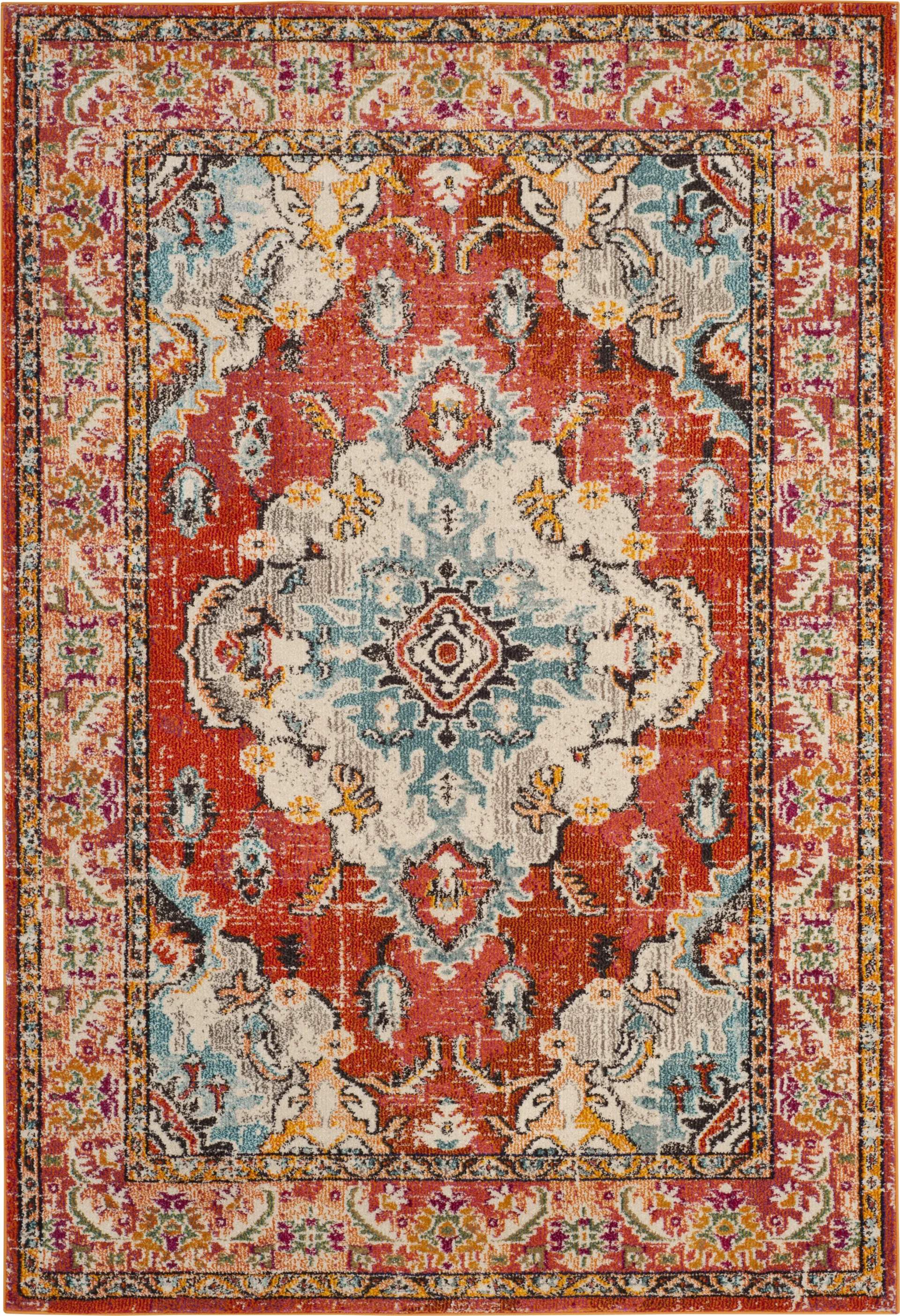 Jailyn Orange 6'7 x 9'2 Rug - Image 1