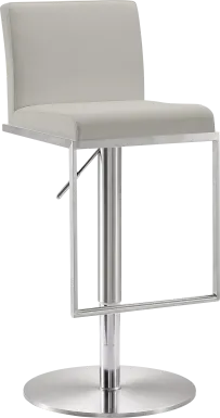 Atrani Light Gray Adjustable Swivel Barstool