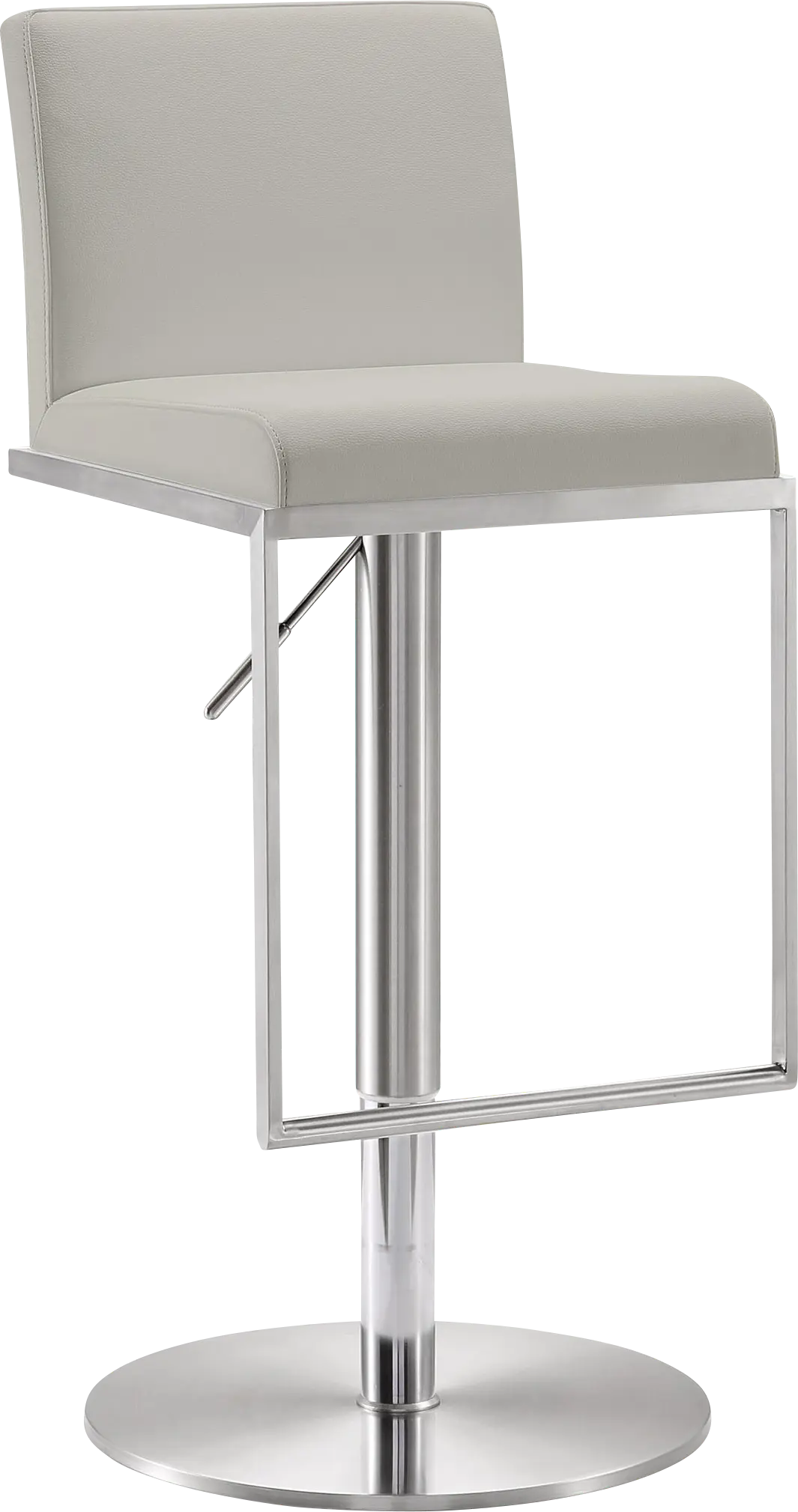 Atrani Light Gray Adjustable Swivel Barstool