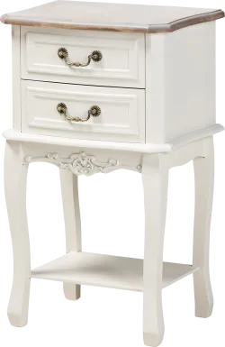 Demille White End Table