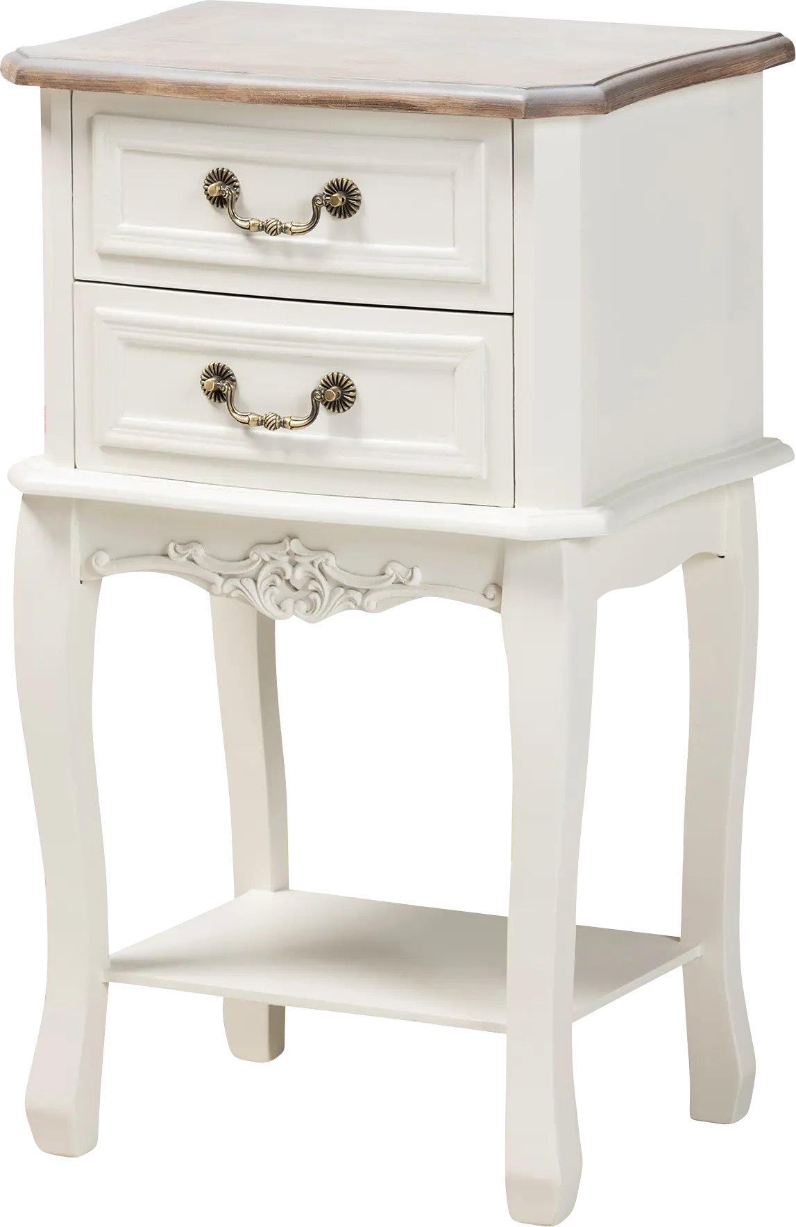 Demille White End Table