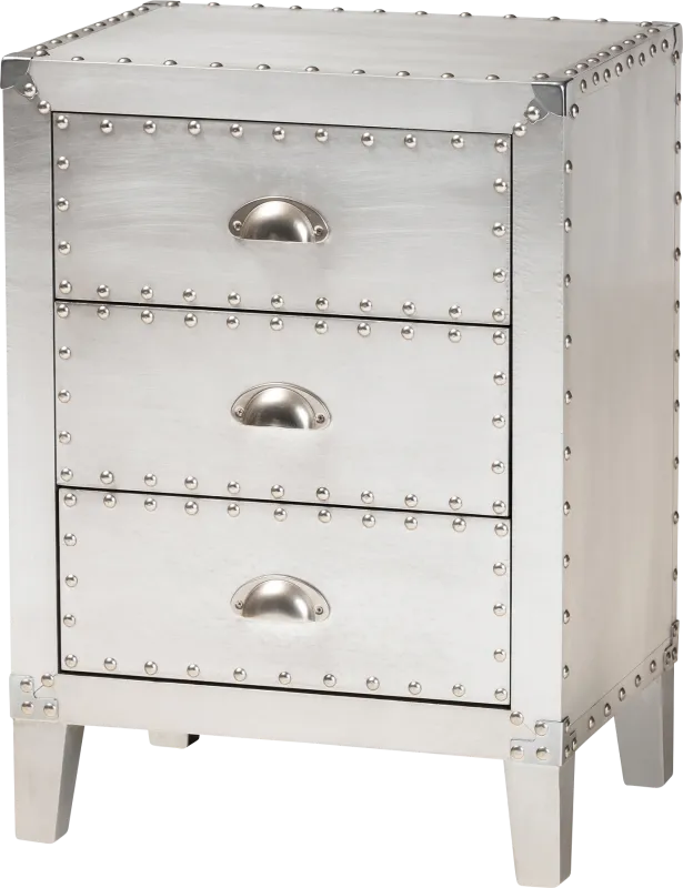 Faison Silver Accent Cabinet