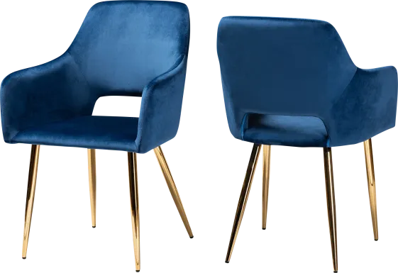 Eden Croft Blue Side Chair, Set of 2