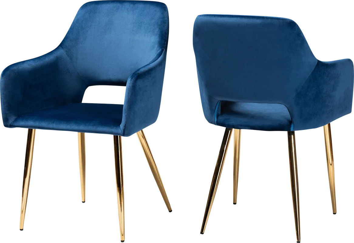 Eden Croft Blue Side Chair, Set of 2