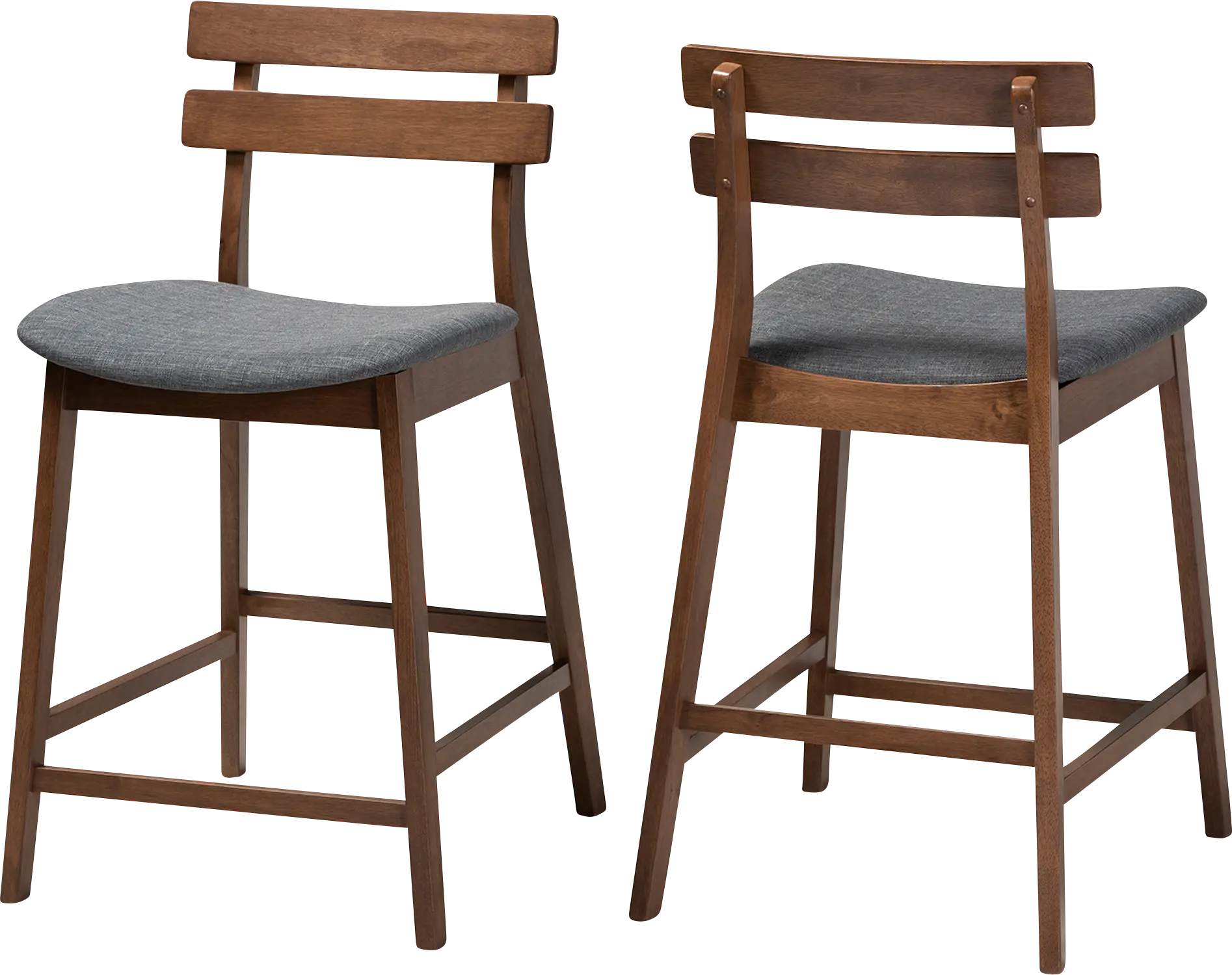 Ammerse Dark Gray Counter Stool, Set of 2
